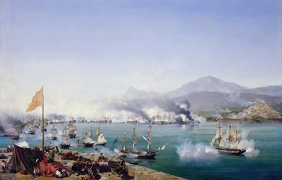 The Battle of Navarino, 20 October 1827 by Ambroise Louis Garneray